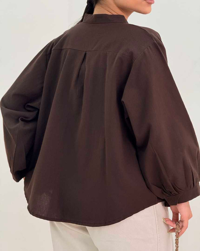 شومیز لینن گلدوزی بیرونپوش خنک بدون چروک